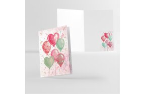 ΚΑΡΤΑ ΕΥΧΩΝ "ΜΠΑΛΟΝΙΑ" 12x17cm FOIL LOD80